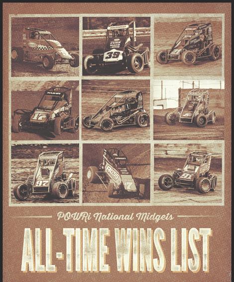 POWRi National Midgets All-Time Wins List