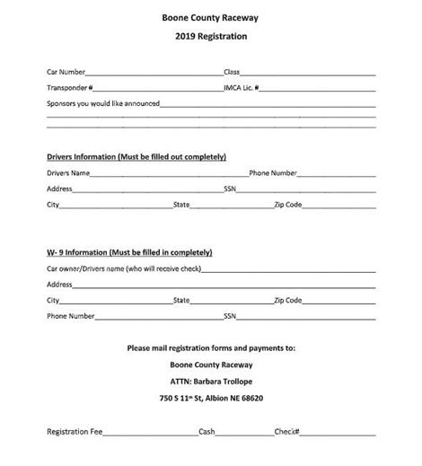 Registration Forms Now Available For 2019