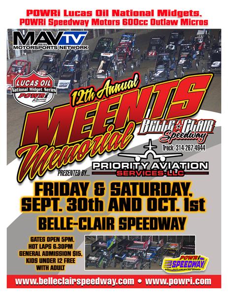 Meents Memorial Friday 9/30 & Saturday 10/1