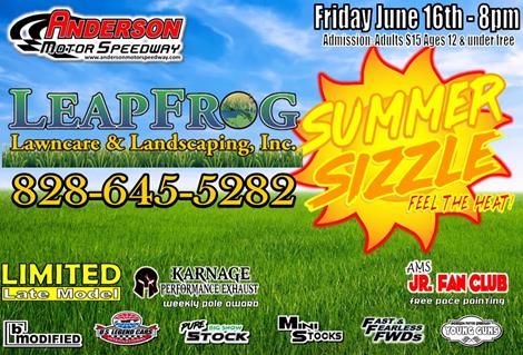 NEXT EVENT:  Leapfrog Lawncare & Landscaping Summer Sizzle Friday June 16th 8pm