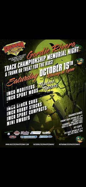 Gordie Rivera Memorial Night tops off track championship weekend along with Trunk or Treat Night