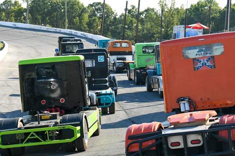 The American Big Rigs under the lights at AMS!