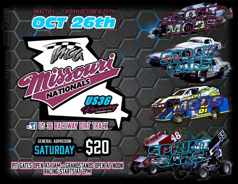 Missouri IMCA Nationals Oct. 25-26 at US 36 Raceway