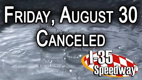 I-35 Speedway with POWRi 410 Outlaw League Canceled Due to Precipitation