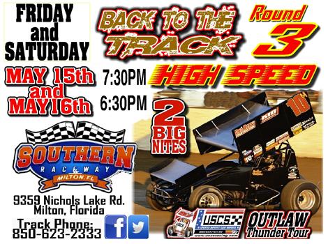 USCS Sprints and 600 Micros set for 2-days of action at Southern Raceway on Friday/Saturday May 15th and 16th