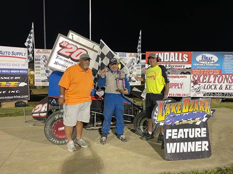 Tom Brown Wheels to Feature Win at Lake Ozark in POWRi Midwest Lightning Sprints