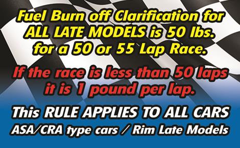 Fuel Burn Off Clarification for ALL LATE MODELS