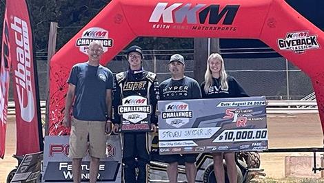 Steven Snyder Jr Earns the $10K-POWRi Non-Wing Outlaw Micro KKM Challenge Championship Night Win