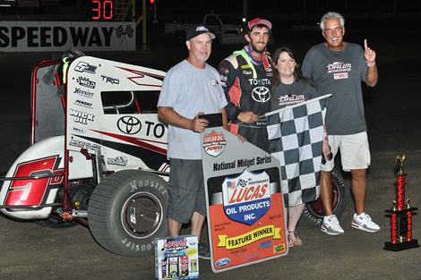 The Dauminator Denies Thorson, “Parks It” at Lincoln Speedway