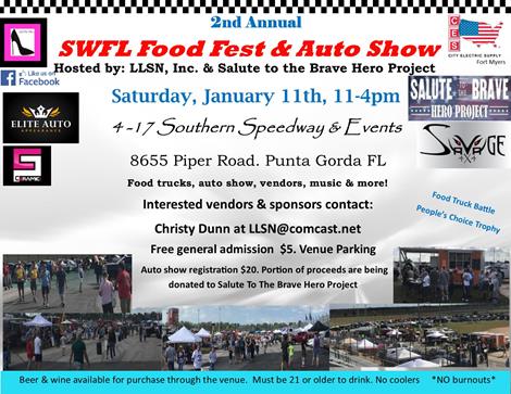2nd Annua Food Fest & Auto Show scheduled 1/11/20