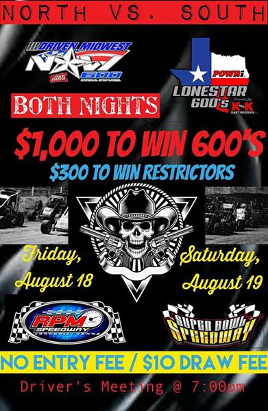 POWRi Lonestar 600's and USAC NOW 600's Texas Showdown N vs. S Double Header