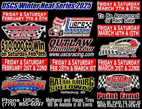 USCS Winter Heat Series 2025 preliminary schedule is released