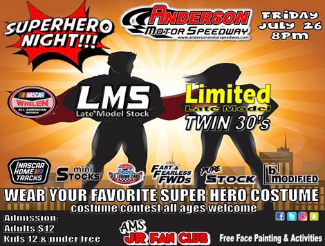 NEXT EVENT: Super Hero Night  LMS + LLM Twin 30's Friday July 26th 8pm