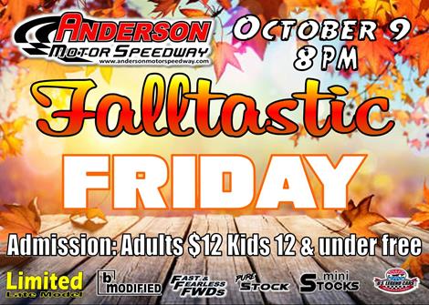 NEXT EVENT: Falltastic Friday October 9th 8pm