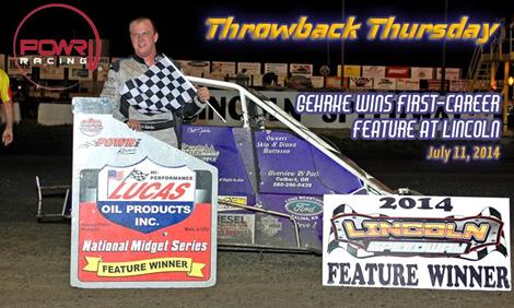 THROWBACK THURSDAY: GEHRKE GRABS FIRST WIN AT LINCOLN