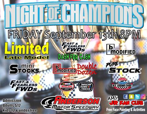 NEXT EVENT: Night Of Champions Friday Sept. 13, 8pm