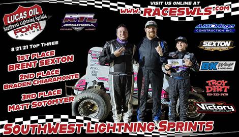 Brent Sexton Secures Wingless POWRi SWLS Feature Win at Barona Speedway
