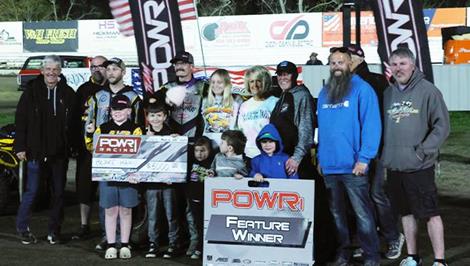 Blake Hahn Handles POWRi National and West Midget League at Creek County Speedway Win