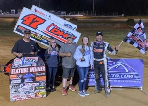 Byhalia, Mississippi's Dale Howard became the fourth different driver to park in the www.RockAuto.com during the first four rounds of the USCS Sprint