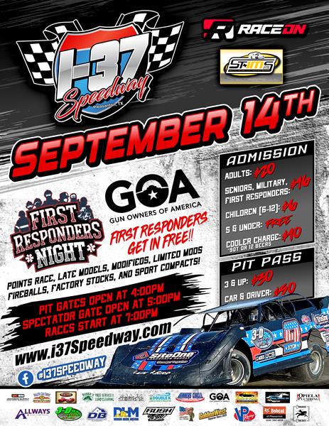 NEXT RACE... September 14th!  First Responders Night!