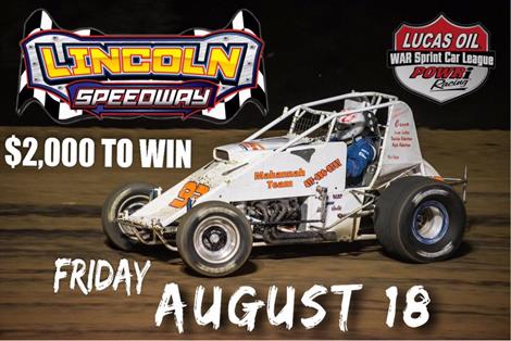 POWRI LUCAS OIL WAR EAST SPRINTS ON TRACK FOR LINCOLN - $2,000 TO WIN