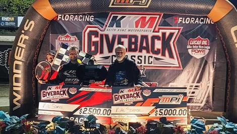 Kyle Spence Claims Win and Ride in KKM Giveback Classic Championship Night with POWRi Outlaw Non-Wing Micros