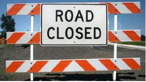 Road Closing near OffRoad Speedway
