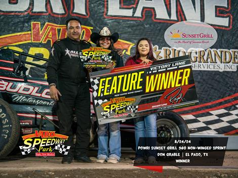 Don Grable Gains Victory with Sunset Grill POWRi Vado Non-Wing Sprints