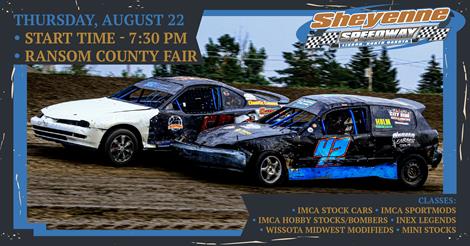 NEXT RACE: Thursday, August 22 (7:30 pm) - Ransom County Fair