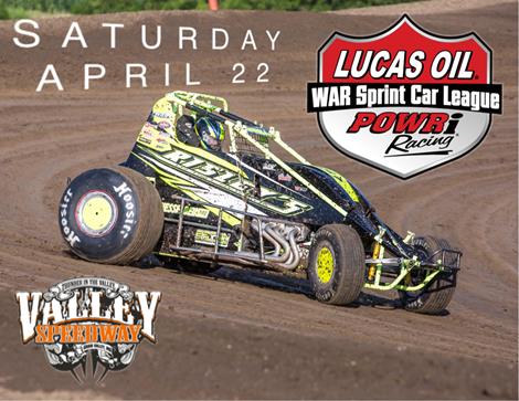 POWRi WAR Sprints return to Valley Speedway this Saturday