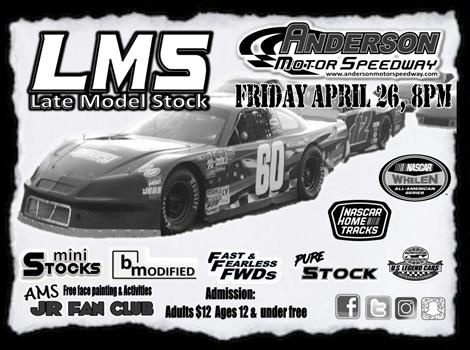 NEXT EVENT: Late Model Stocks return April 26th 8pm