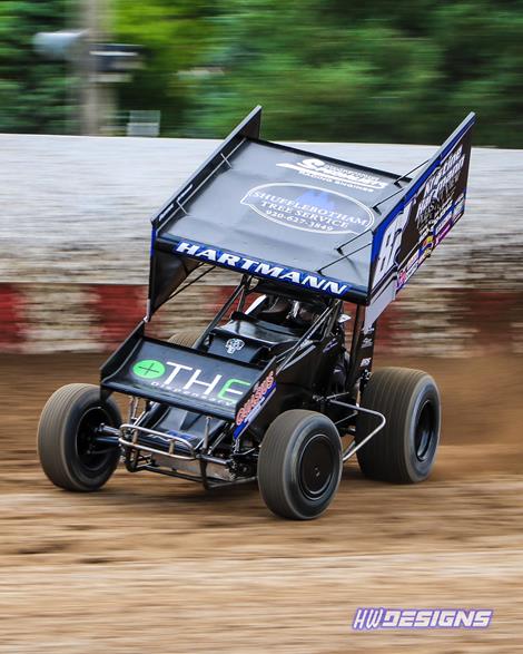 Hartmann flashes speed, pushes ahead in IRA action at Angell Park Speedway