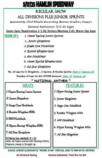 05/17/25 All Divisions Racing!