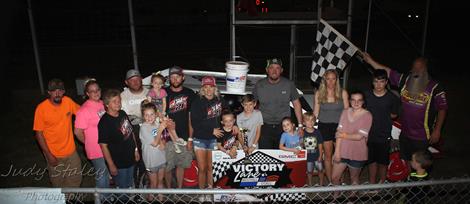 Chad Clancy Makes Last Lap Pass to Win IMCA Modified Thriller; Moore, Peeler, Steven Clancy, Persell and Burnett also Win on Westfall GMC Night