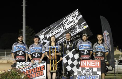 There’s no place like Plymouth Dirt Track home for Arenz’s first IRA 410 Sprint Car victory