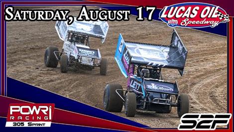 Lucas Oil Speedway’s Summer Thunder Approaches POWRi 305 Sprints on August 17th