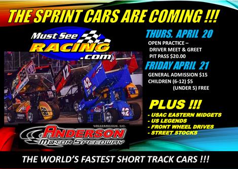 The Sprint Cars Are Coming!  April 20th- 21st, 2017