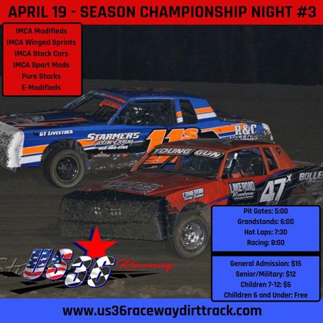 Season Championship Night #3 this Friday, April 19
