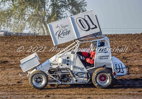 Bobby Layne Banks Feature Win in POWRi MLS at I-35 Speedway