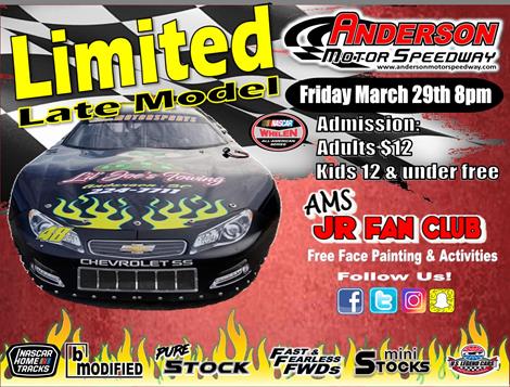 NEXT EVENT: Limited Late Model Showdown Friday March 29th 8pm