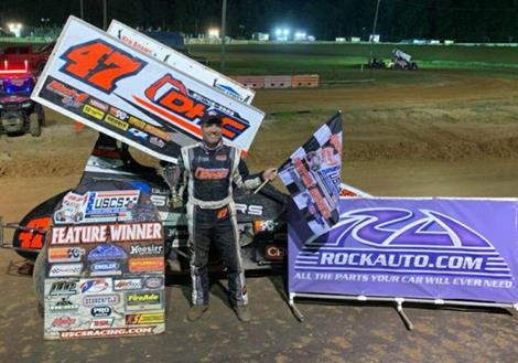 Dale Howard from Byhalia, MS charged into the www.RockAuto.com  USCS Victory Lane