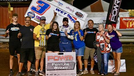 Ayrton Gennetten Retains Victory with POWRi 410 Outlaw Sprints at Missouri State Fair Speedway