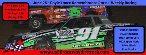 IMCA Stock Cars in Spotlight this Friday for Doyle Lance Remembrance Race at US 36 Raceway