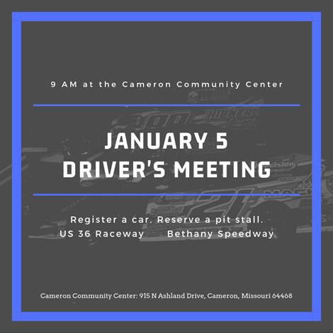 Driver's Meeting Set for January 5, 2019