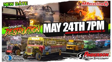 Tour of Destruction rescheduled for May 24th