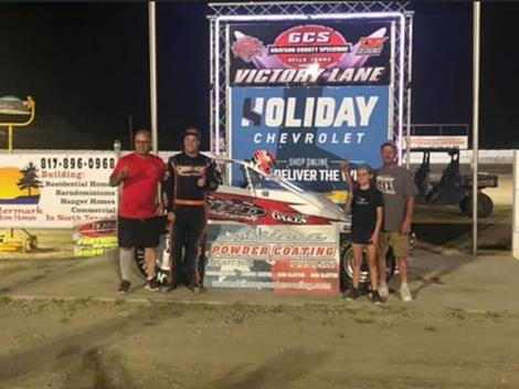 Logan Scherb Wins With ASCS Elite Non-Wing At Grayson County Speedway