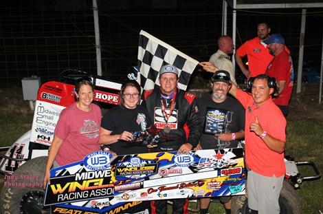 Wyatt Burks Bests Midwest Wingless field for Bud Shootout Win, Danley, Bowers and Eaton also Find Victory Lane