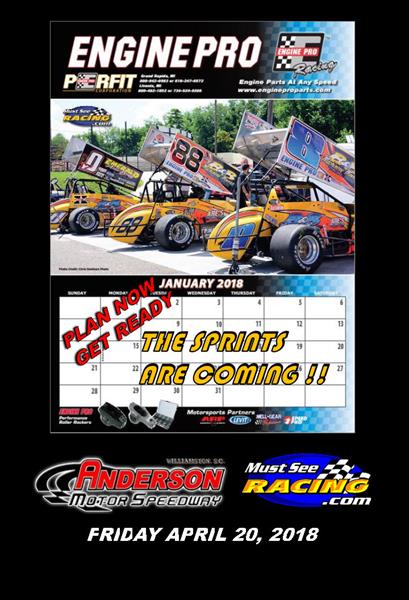 Friday April 20th. The Must See Racing Sprint Cars Return!!!!!!