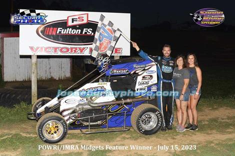 Mark McMahill Matriculates POWRi IMRA Win at Spoon River Speedway