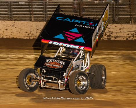 Jonathan Cornell At The Line With ASCS Red River At Caney Valley Speedway